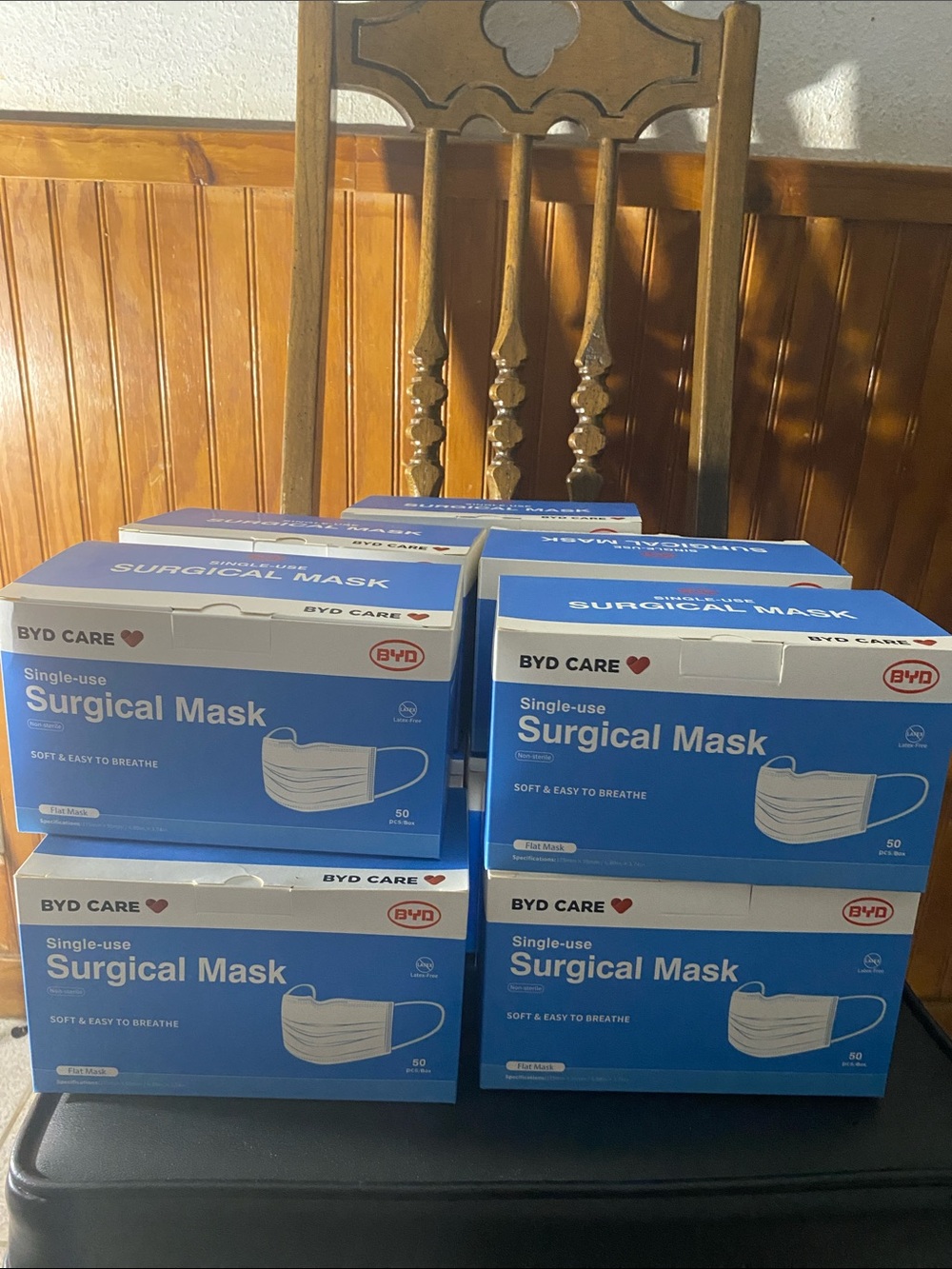 BYD Care Surgical Mask Boxes - Blue & White